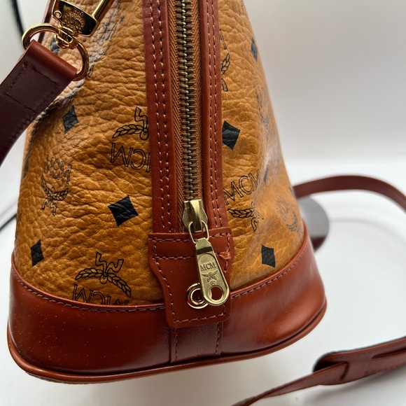 🔥MCM Alma visetos cognac 2 way bag EUC 🔥made in Germany with COA - Picture 13 of 16
